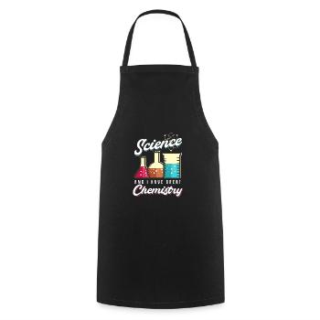Chemistry chemicals chemistry teacher funny gift - Cooking Apron - black - Front - AI Model Male 185 dark (185cm)