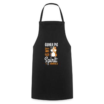 Cochon d'Inde - Tablier de cuisine - noir - Devant - AI Model Male 185 dark (185cm)