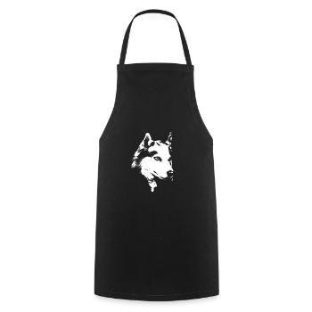 Husky - Cooking Apron - black - Front - AI Model Male 185 dark (185cm)