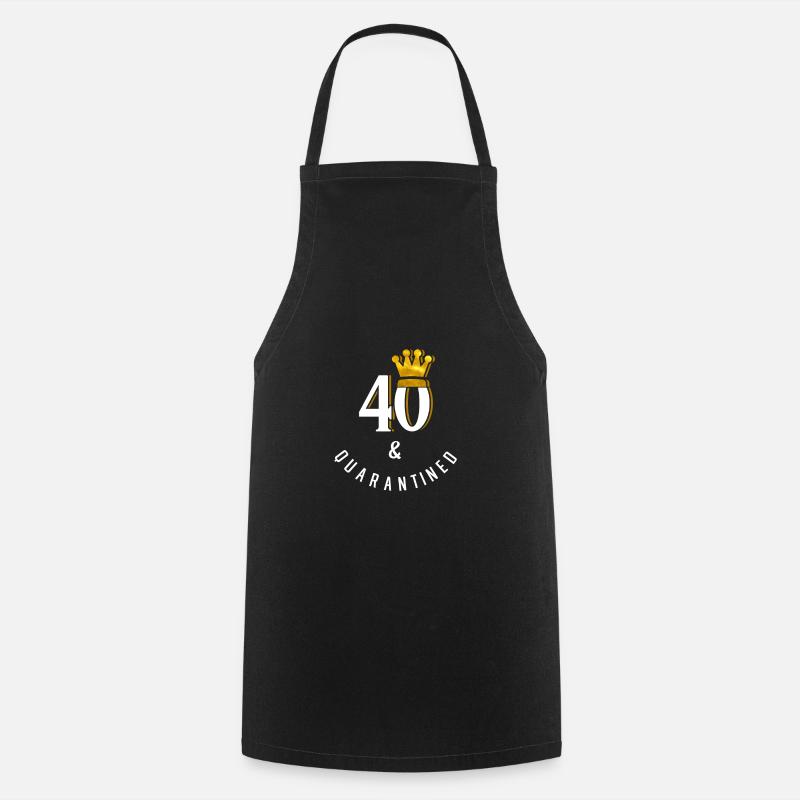 40th birthday - Cooking Apron - black