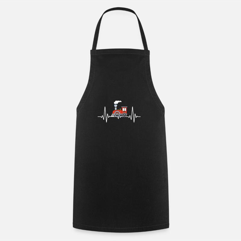 Trains - Cooking Apron - black