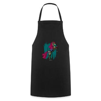 Horse Horse Horse Lover Gift Horse Riding - Cooking Apron - black - Front - AI Model Male 185 dark (185cm)