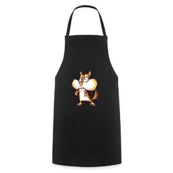 Écureuils - Tablier de cuisine - noir - Devant - AI Model Male 185 dark (185cm)