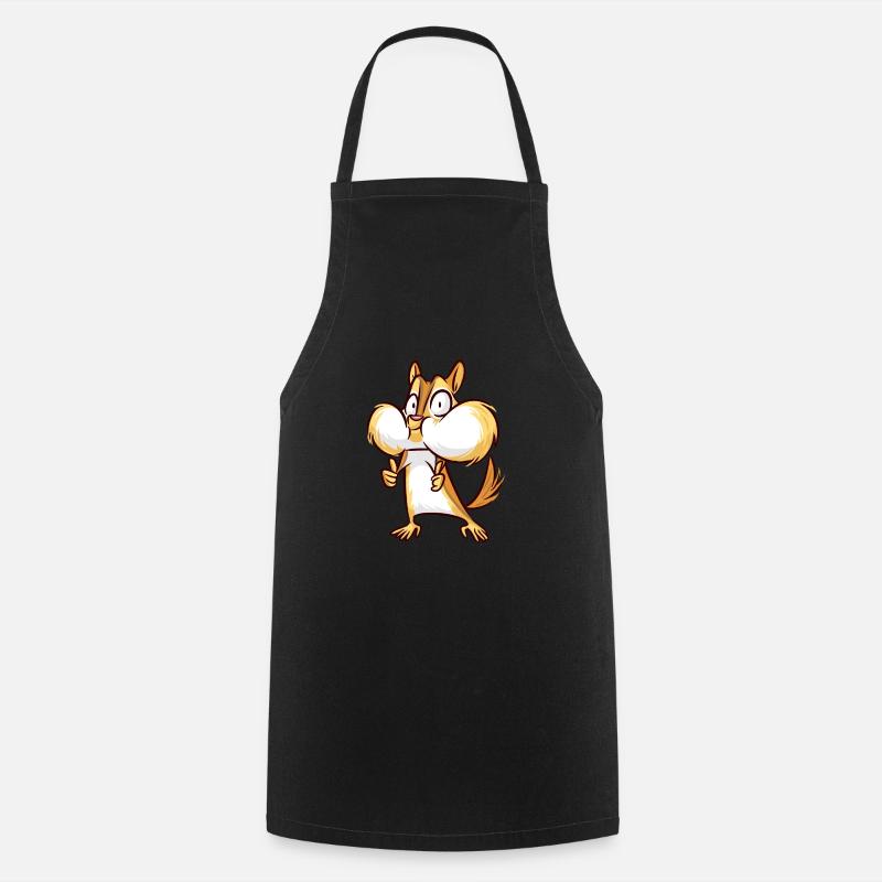 Eichhörnchen - Kochschürze - Schwarz