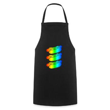 LGBT - Kochschürze - Schwarz - Vorne - AI Model Male 185 dark (185cm)