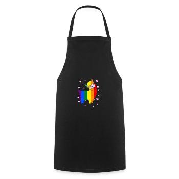 Lgbt Lama - Tablier de cuisine - noir - Devant - AI Model Male 185 dark (185cm)