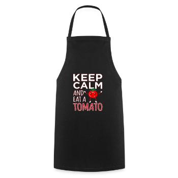 Tomate - Kochschürze - Schwarz - Vorne - AI Model Male 185 dark (185cm)