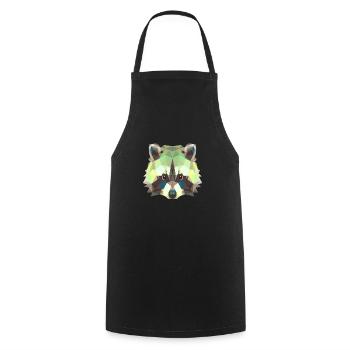 Raton laveur - Tablier de cuisine - noir - Devant - AI Model Male 185 dark (185cm)