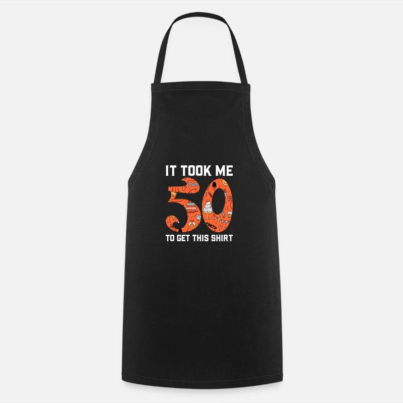 50th birthday - Cooking Apron - black