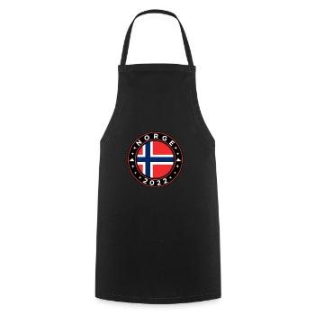 Norway - Cooking Apron - black - Front - AI Model Male 185 dark (185cm)