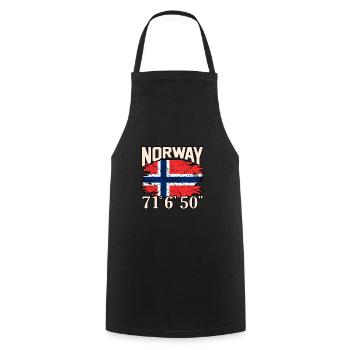 Norwegen - Kochschürze - Schwarz - Vorne - AI Model Male 185 dark (185cm)