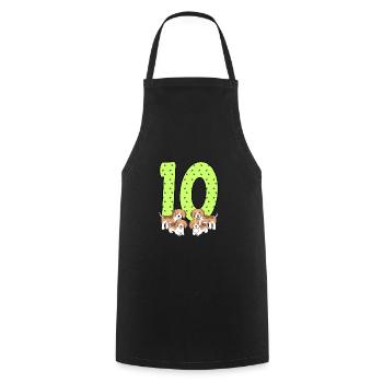 10th birthday - Cooking Apron - black - Front - AI Model Male 185 dark (185cm)