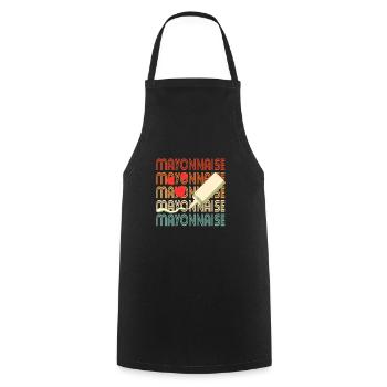 Love Mayonnaise Squeeze Gift - Cooking Apron - black - Front - AI Model Male 185 dark (185cm)