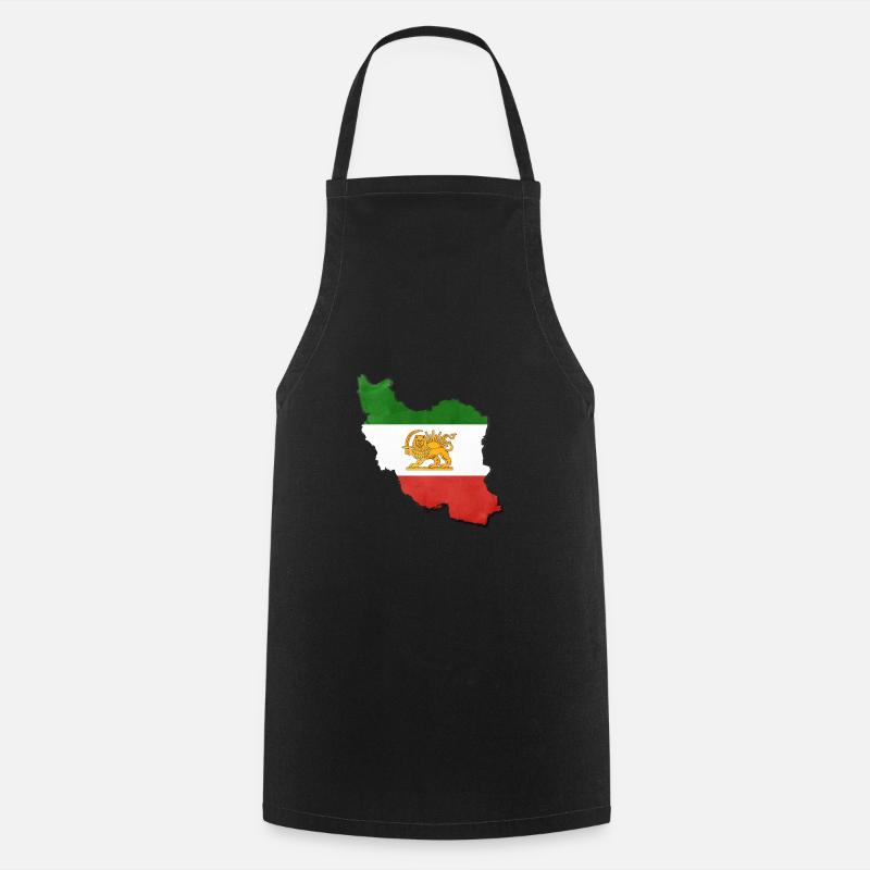 Funny Iran Flag Trip - Cooking Apron - black