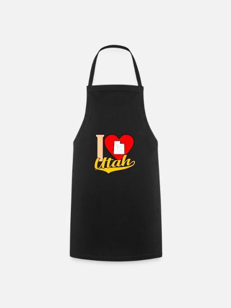 Ich Liebe Utah-geschenk - Kochschürze - Schwarz
