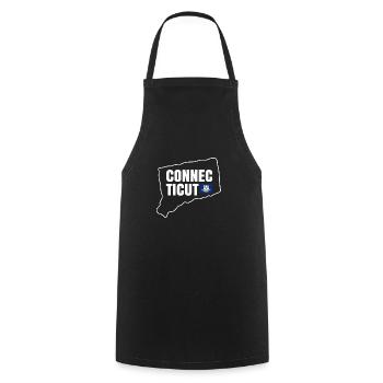 Connecticut home proud gift - Cooking Apron - black - Front - AI Model Male 185 dark (185cm)