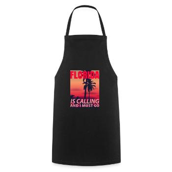 Cadeau aventureux en Floride - Tablier de cuisine - noir - Devant - AI Model Male 185 dark (185cm)