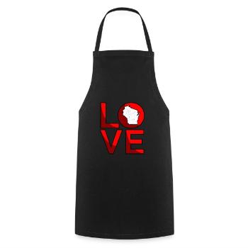 Liebe Wisconsin Geschenk - Kochschürze - Schwarz - Vorne - AI Model Male 185 dark (185cm)