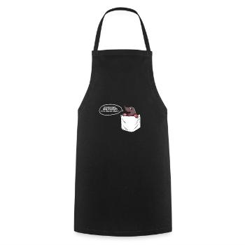 Maulwurf Pocket Lustig Sprichwort - Kochschürze - Schwarz - Vorne - AI Model Male 185 dark (185cm)