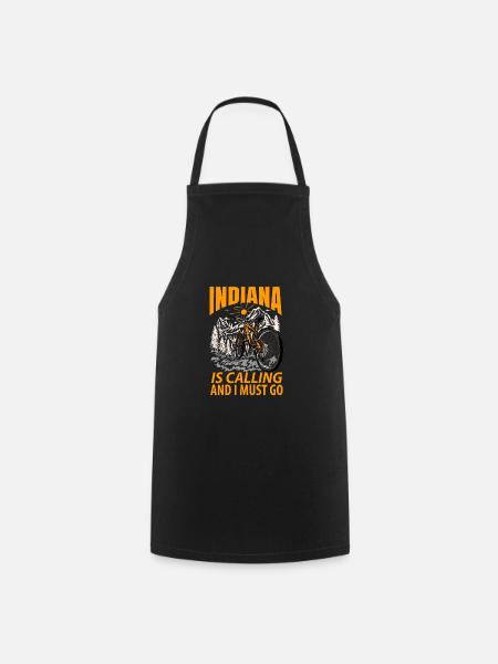 Indiana reisen geschenk - Kochschürze - Schwarz