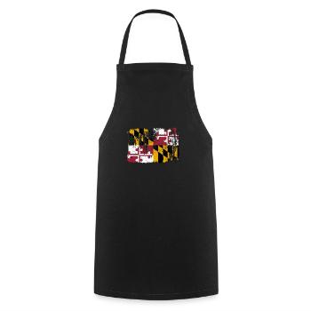 Maryland Traveler Cadeau - Tablier de cuisine - noir - Devant - AI Model Male 185 dark (185cm)