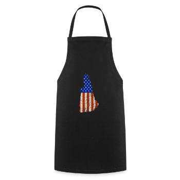 New Hampshire Home Usa flag gift - Cooking Apron - black - Front - AI Model Male 185 dark (185cm)