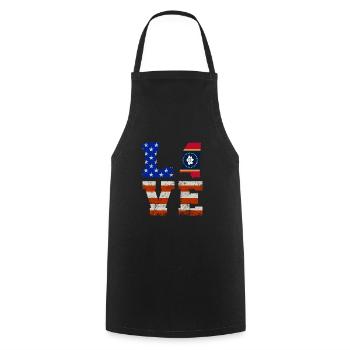 Love Mississippi Gift - Cooking Apron - black - Front - AI Model Male 185 dark (185cm)
