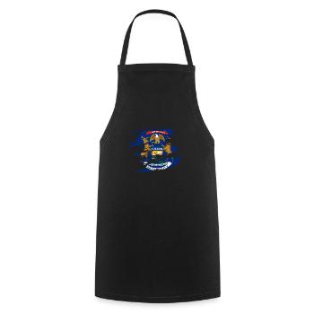 Michigan home proud gift - Cooking Apron - black - Front - AI Model Male 185 dark (185cm)