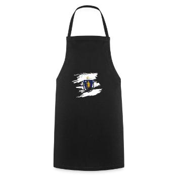 Massachusetts Home Pride Geschenk - Kochschürze - Schwarz - Vorne - AI Model Male 185 dark (185cm)