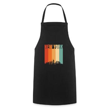 New York Skyline Geschenk - Kochschürze - Schwarz - Vorne - AI Model Male 185 dark (185cm)
