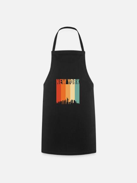 New York Skyline Geschenk - Kochschürze - Schwarz