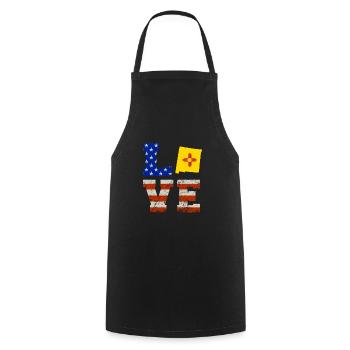Dear new Mexico gift - Cooking Apron - black - Front - AI Model Male 185 dark (185cm)