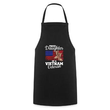 Vietnam Veteran USA Geschenk - Kochschürze - Schwarz - Vorne - AI Model Male 185 dark (185cm)