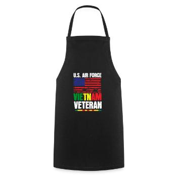 Vietnam Veteran USA Geschenk - Kochschürze - Schwarz - Vorne - AI Model Male 185 dark (185cm)