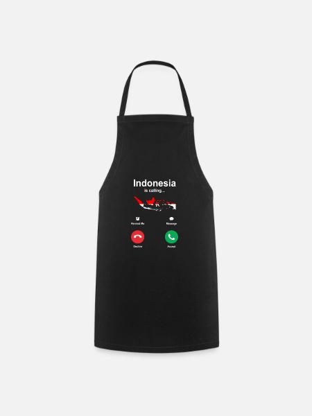 Reisen Indonesien Geschenk - Kochschürze - Schwarz