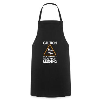 Sled Dog Racing Sled Dog Gift - Cooking Apron - black - Front - AI Model Male 185 dark (185cm)