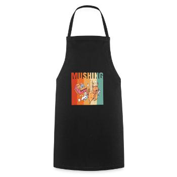 Sled Dog Racing Sled Dog Gift - Cooking Apron - black - Front - AI Model Male 185 dark (185cm)