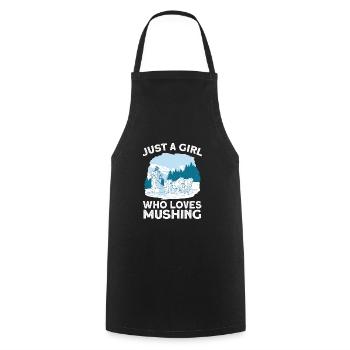 Sled Dog Racing Sled Dog Gift - Cooking Apron - black - Front - AI Model Male 185 dark (185cm)