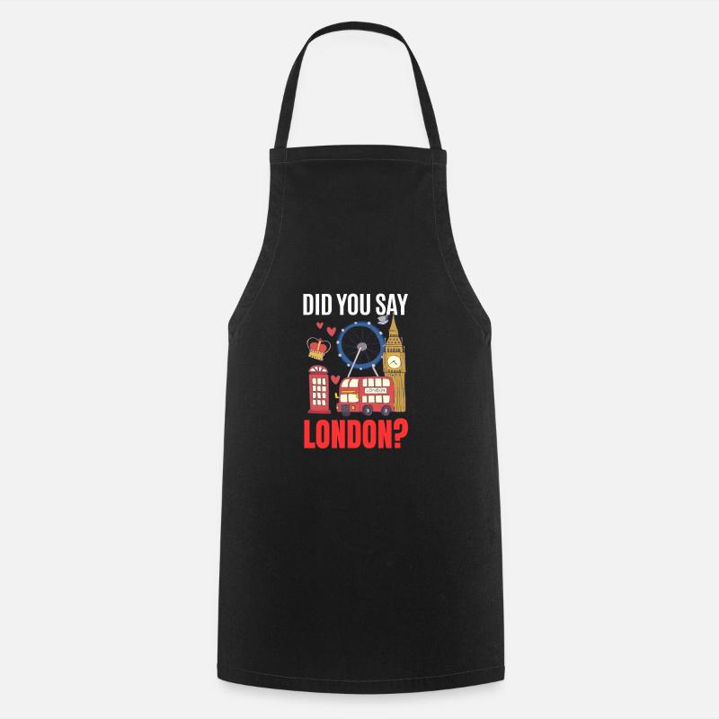Londres - Tablier de cuisine - noir