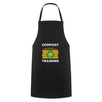 Compost Worms Gift - Cooking Apron - black - Front - AI Model Male 185 dark (185cm)