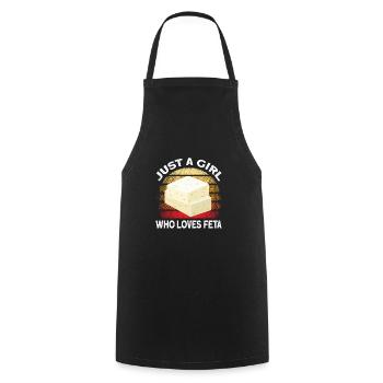 Amateurs de feta au fromage - Tablier de cuisine - noir - Devant - AI Model Male 185 dark (185cm)