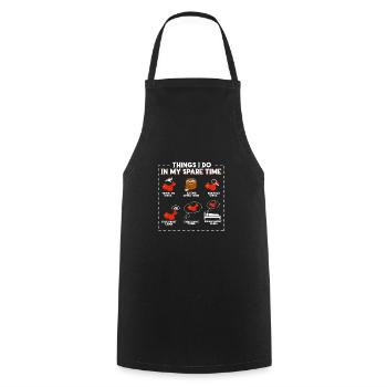 China - Cooking Apron - black - Front - AI Model Male 185 dark (185cm)