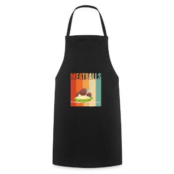 Meatball Meatball Food Gift - Cooking Apron - black - Front - AI Model Male 185 dark (185cm)