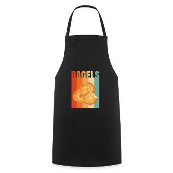 Bagel Bagels Geschenk - Kochschürze - Schwarz - Vorne - AI Model Male 185 dark (185cm)