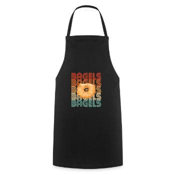 Bagel Bagels Geschenk - Kochschürze - Schwarz - Vorne - AI Model Male 185 dark (185cm)