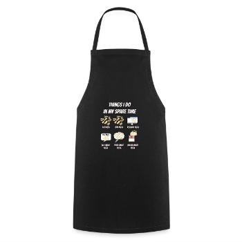 Pasta Pasta Italie Cadeau - Tablier de cuisine - noir - Devant - AI Model Male 185 dark (185cm)