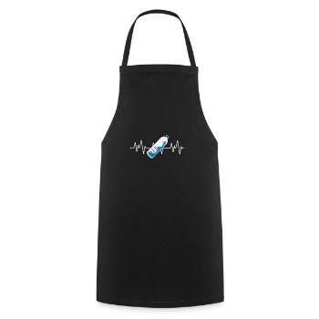 Water Bottle Flipping Flaschendrehen - Kochschürze - Schwarz - Vorne - AI Model Male 185 dark (185cm)