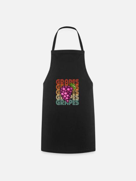 Traube Trauben Wein Geschenk - Kochschürze - Schwarz