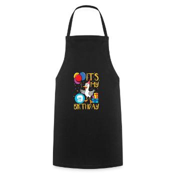 9th birthday - Cooking Apron - black - Front - AI Model Male 185 dark (185cm)