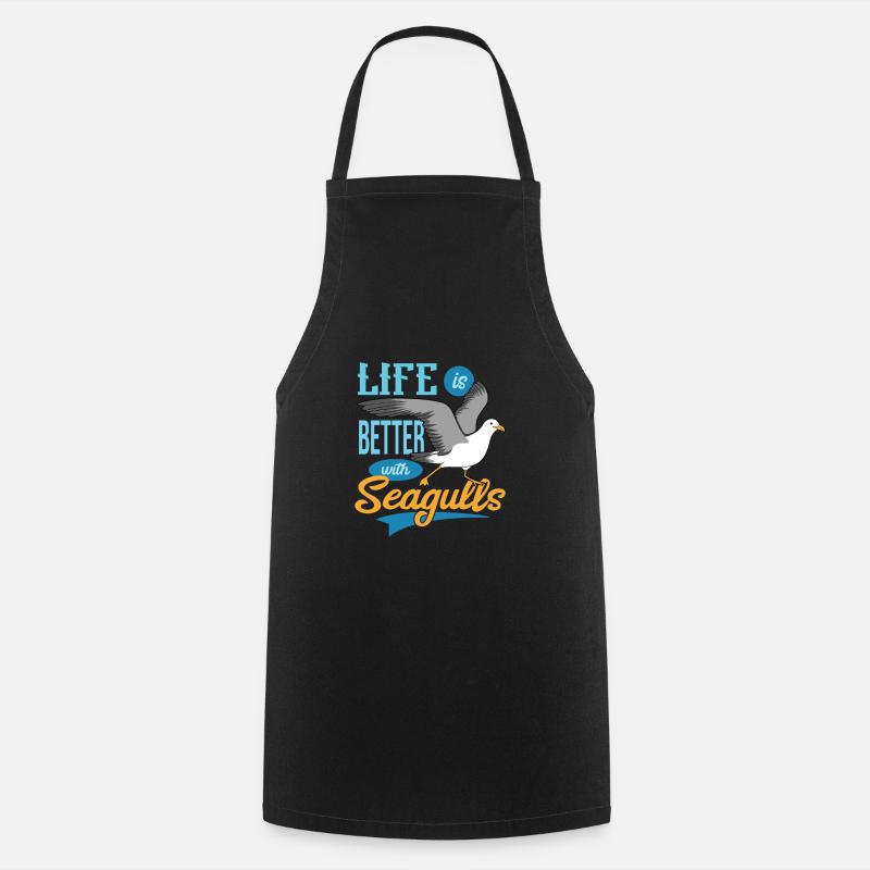 Seagull - Cooking Apron - black